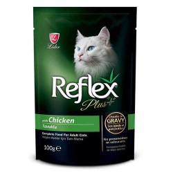 Reflex Plus Tavuklu Pouch Konserve Sos İçinde Et Parçacıklı Yetişkin Kedi Konservesi