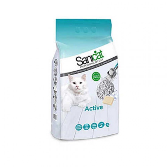Sanicat Active Marsilya Sabunu Kokulu Doğal Kedi Kumu İnce Taneli