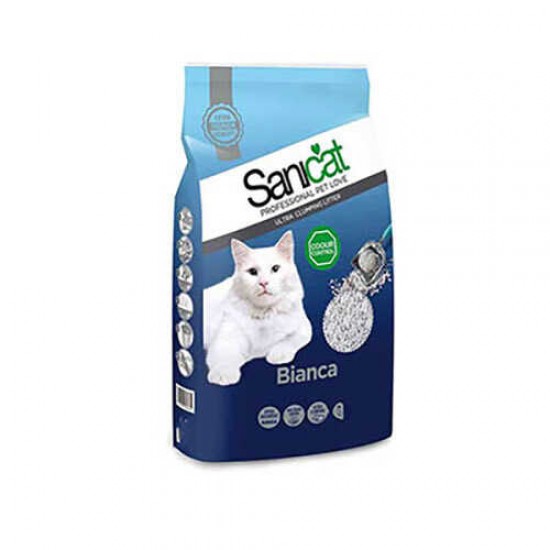 Sanicat Bianca Bentonit Ultra Topaklaşan Doğal Kedi Kumu