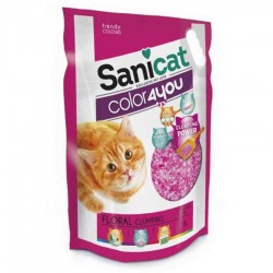 Sanicat Color Çiçek Kokulu Kristal Silica Kedi Kumu