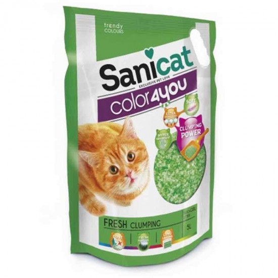 Sanicat Color Fresh Parfümlü Kristal Silica Kedi Kumu