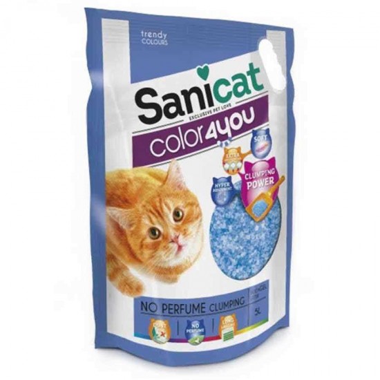 Sanicat Color Parfümsüz Kristal Silica Kedi Kumu