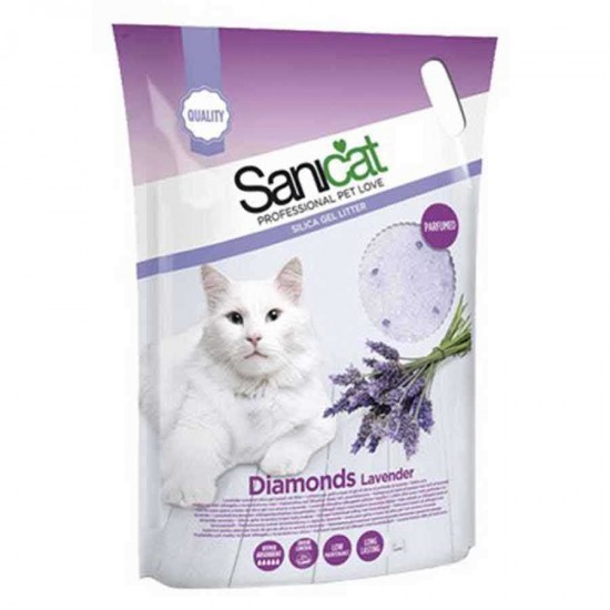 Sanicat Lavanta Kokulu Silica Kristal Kedi Kumu
