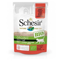 Schesir Bio Range Biftekli Pouch Yetişkin Kedi Konservesi