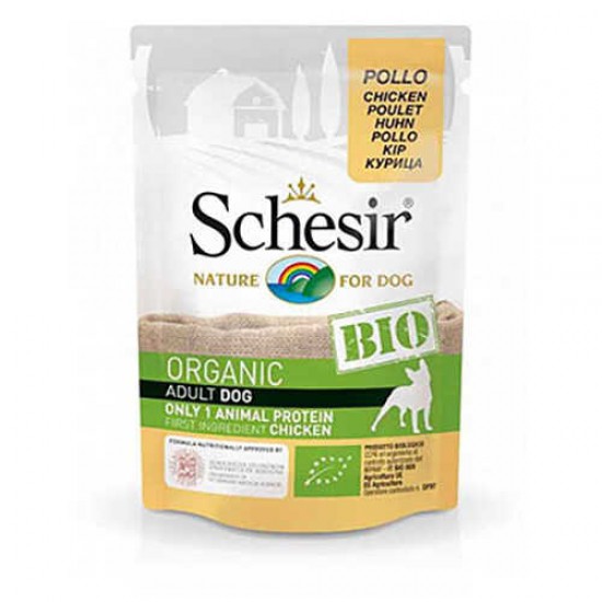 Schesir Bio Range Tavuklu Pouch Yetişkin Köpek Konservesi