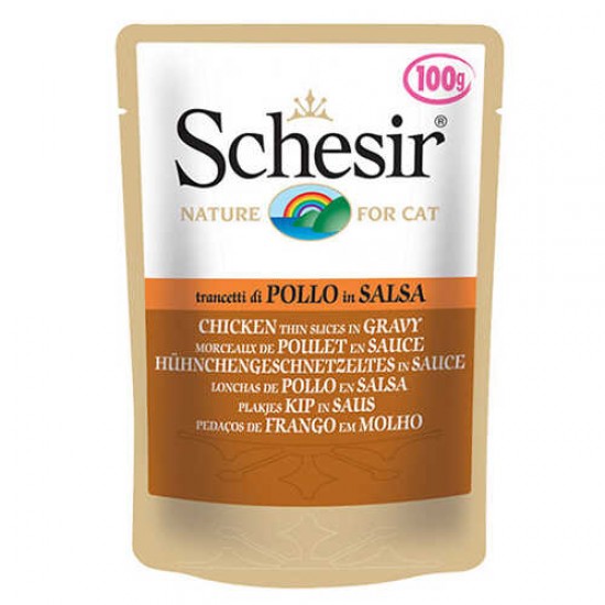 Schesir Gravy Tavuklu Yetişkin Kedi Konservesi Pouch