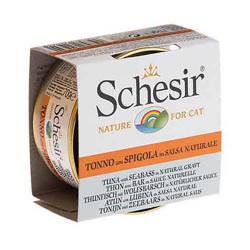 Schesir Ton Balıklı Ve Levrekli Soslu Yetişkin Kedi Konservesi