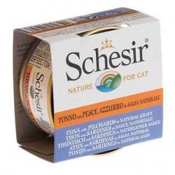 Schesir Ton Balıklı Ve Sardalyalı Soslu Yetişkin Kedi Konservesi