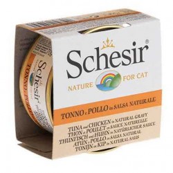 Schesir Tahılsız Soslu Ton Balıklı Ve Tavuklu Yetişkin Kedi Konservesi