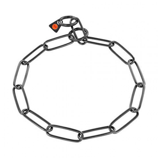 Sprenger Kürk Koruyucu Paslanmaz Çelik Siyah Köpek Tasması , Orta Boy Bakla