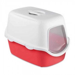 Stefanplast Cathy Kapalı Kedi Tuvaleti Kırmızı