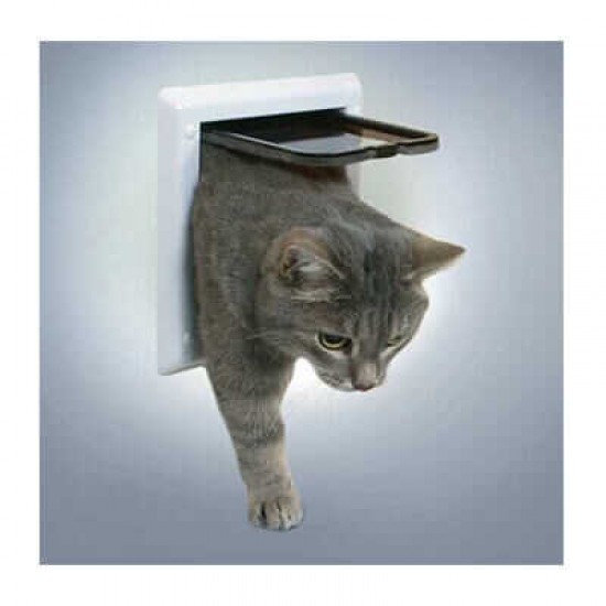 Trixie 2 Yollu Kedi Kapısı Beyaz 1,3mm 21x21 cm