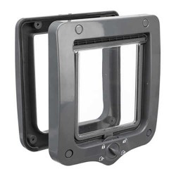 Trixie Dört Yönlü Kedi Kapısı Gri