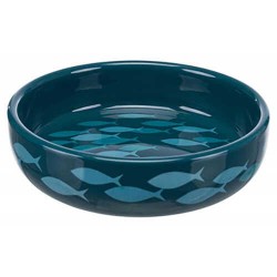 Trixie Balık Desenli Kısa Burunlu Kedi Seramik Mama Su Kabı