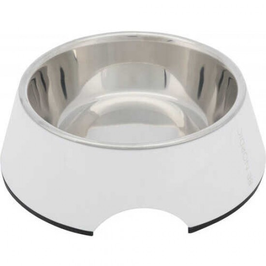 Trixie Melamin Paslanmaz Çelik, Köpek Mama ve Su Kabı Beyaz