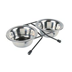 Trixie Paslanmaz Çelik İkili Mama Kabı