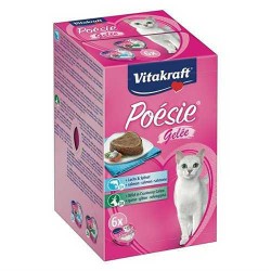 Vıtakraft Poesıe Kedi Yaş Mama 6 Lı Set Somon Ve Geyikli Yetişkin Kedi Konservesi