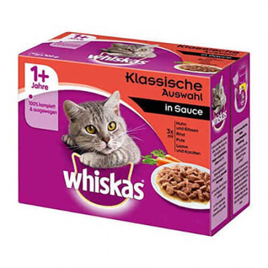 Whiskas Etli Seçenekler 4 Çeşit Yetişkin Kedi Konservesi