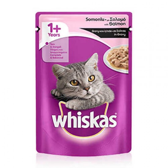 Whiskas Güveç Somonlu Jöleli Yetişkin Kedi Pouch