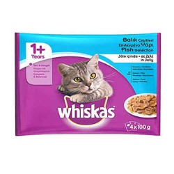 Whiskas Pouch Balık Seçenekleri Jöleli Kedi Konservesi