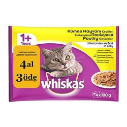 Whiskas Pouch Kümes Hayvanı Seçenekleri Jöleli Kedi Konservesi