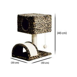 Zampa Leopar Desenli Yuvalı Kedi Tırmalama